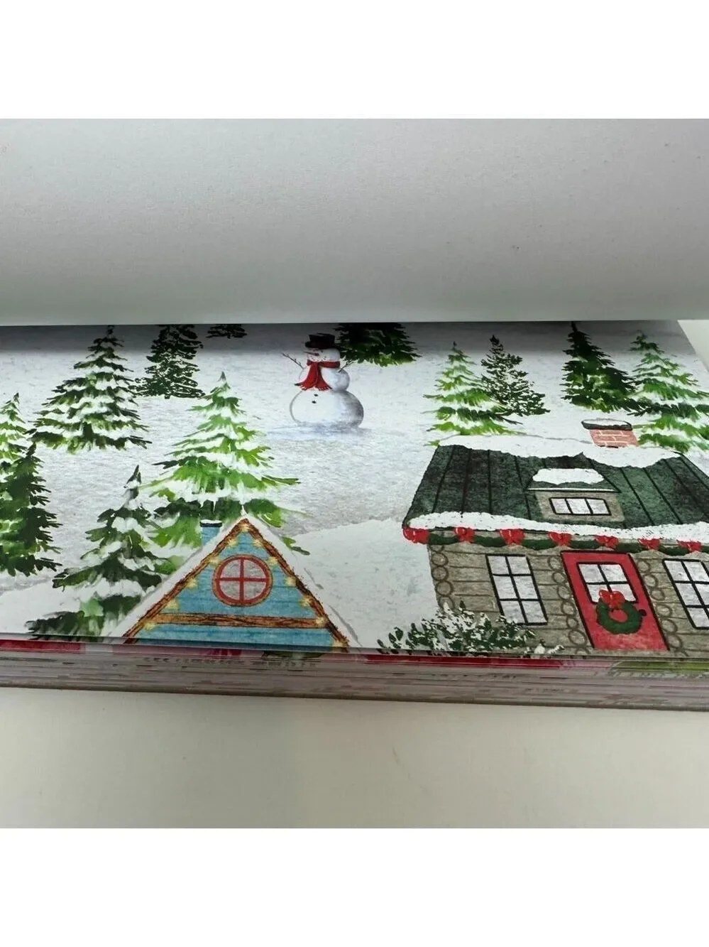 Christmas Holiday Wonderland Scrapbook Paper Pad 8.5x11  Craft Supply 60 Sheets